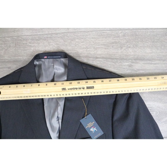 NWT HART SCHAFFNER MARX Blazer Chicago fit Dark Grey US MADE 46L - Picture 9 of 10